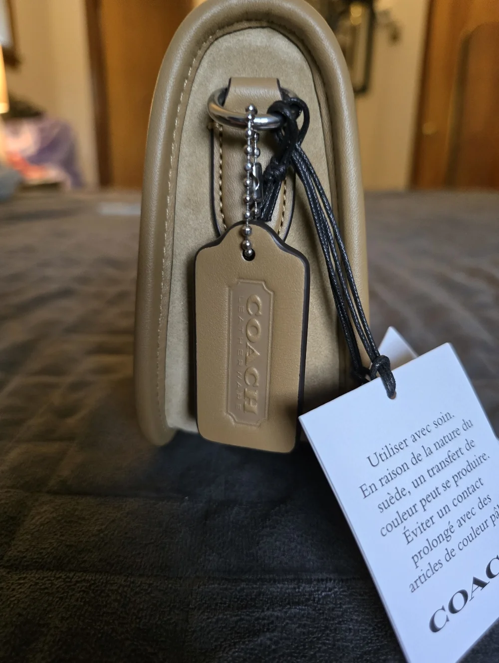 Coach Full Size Swinger in Peanut Suede - Picture 3 of 6